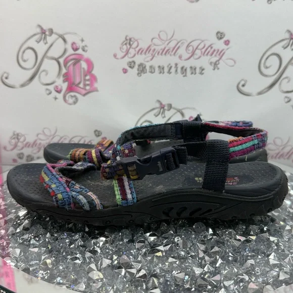 Skechers sandals rainbow Multi-Color Strappy Sport Sandals - Picture 3 of 10